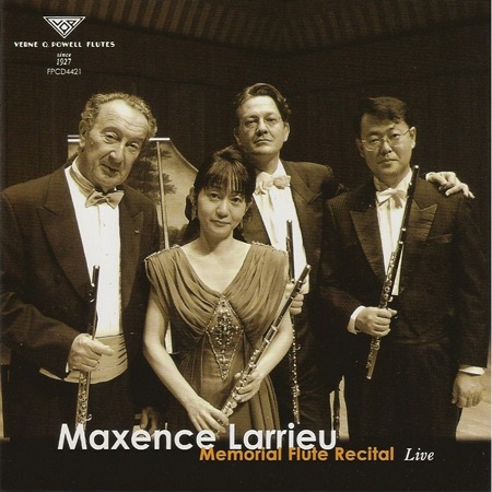 2003年リリースCD「MAXENCE LARRIEU MEMORIAL FLUTE RECITAL LIVE ラリュー来日40周年記念コンサート～70歳を記念して弟子たちとともに～」ジャケット